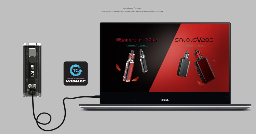 WISMEC SINUOUS V80 TC Box Mod Upgradeable Firmware