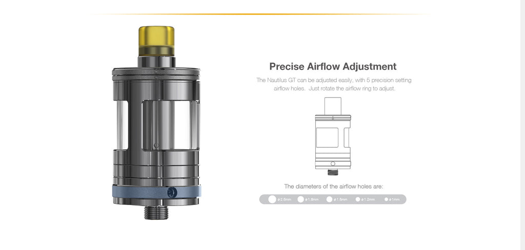 Aspire Nautilus GT 75W VW Mod Kit Airflow System
