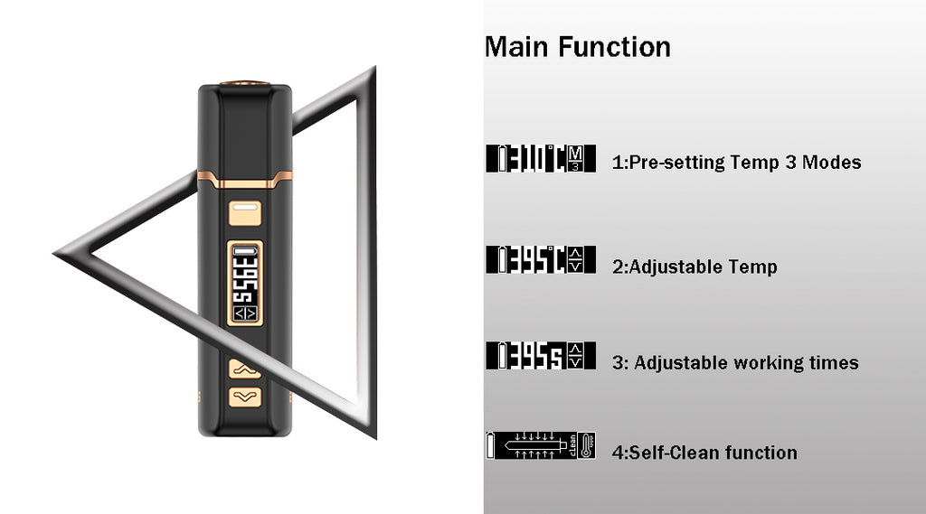 VapeCige HNB-Bess TC Box Mod Main Function